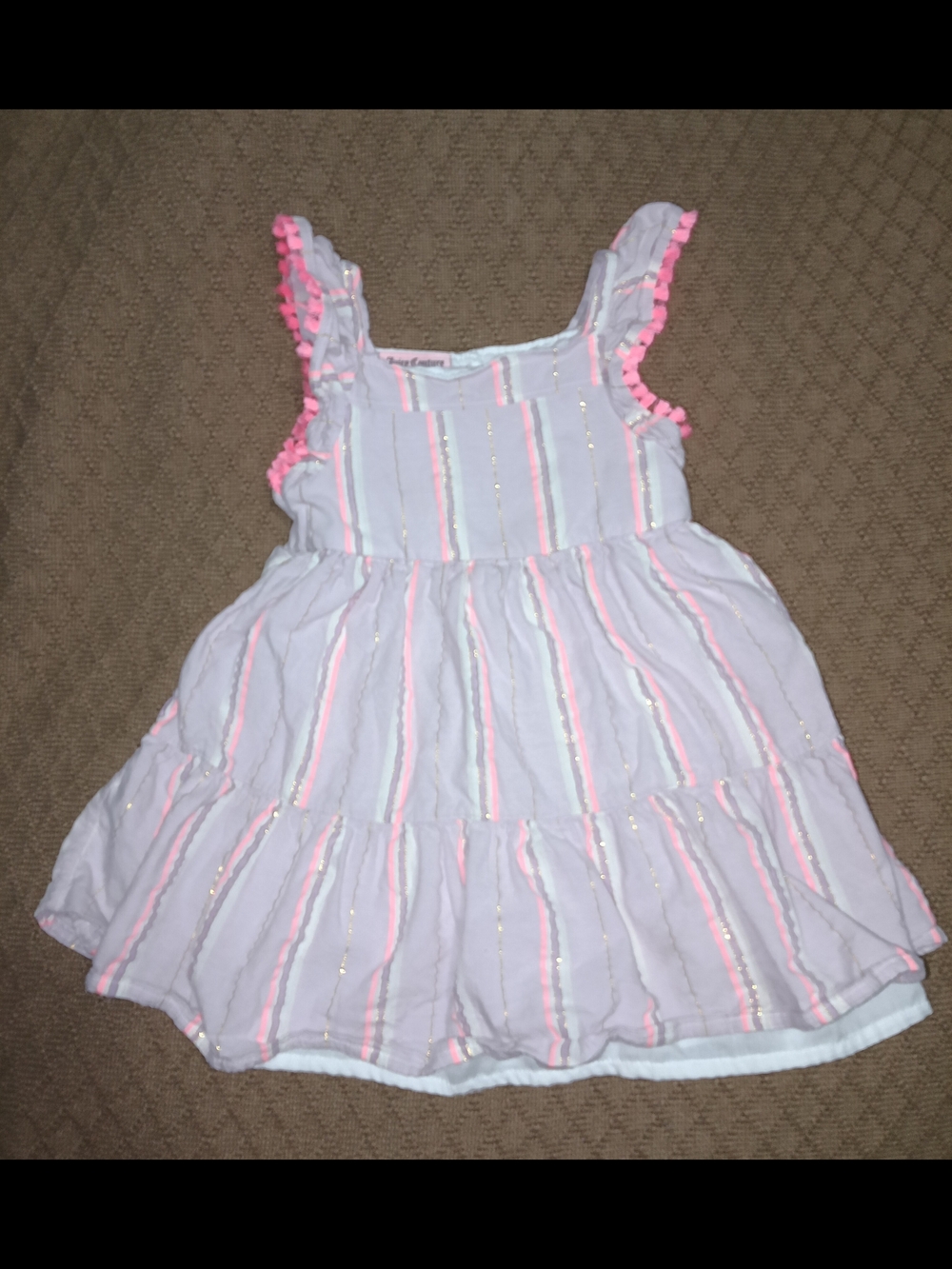 Girl's Purple Striped Dress